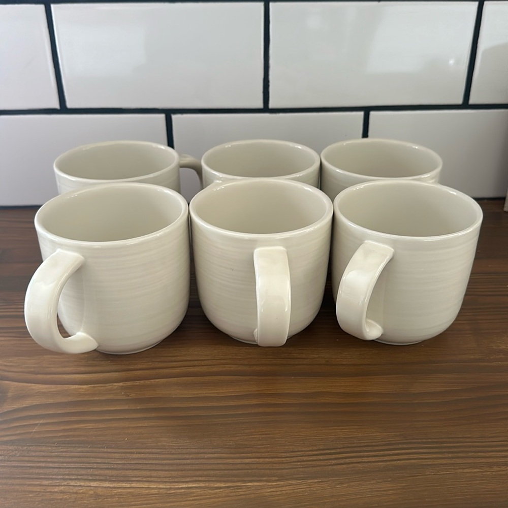 6 Pottery Barn Mugs